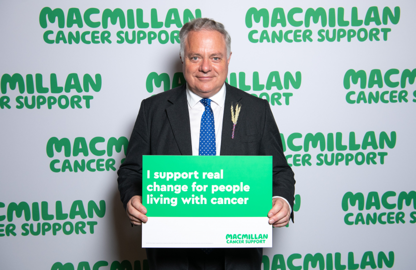 Simon Baynes MP at the Macmillan Cancer Support Event in Parliament 