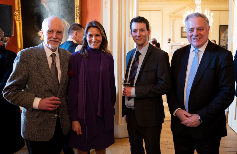 Simon Baynes MP with Phil Robinson and the Secretary of State for Culture, Media and Sport