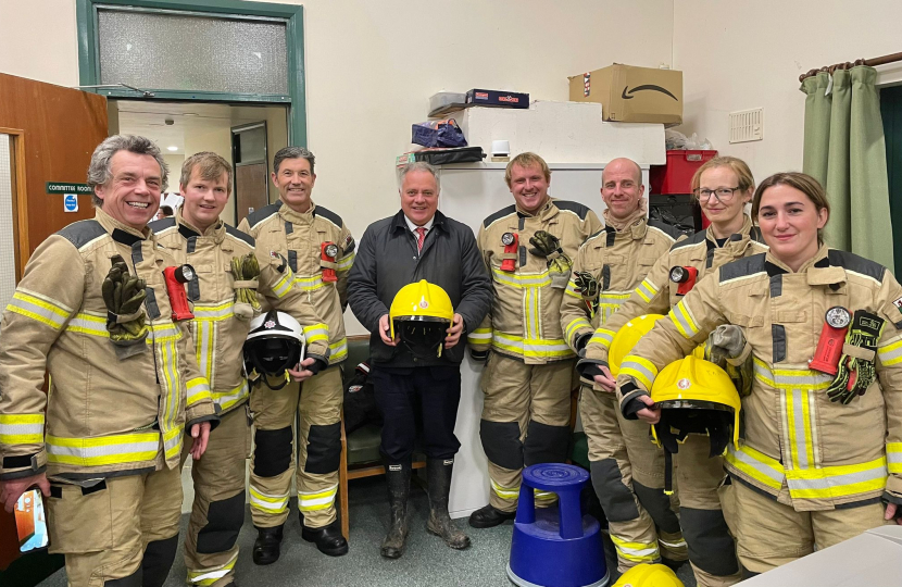 Simon Baynes MP with Corwen Firefighters