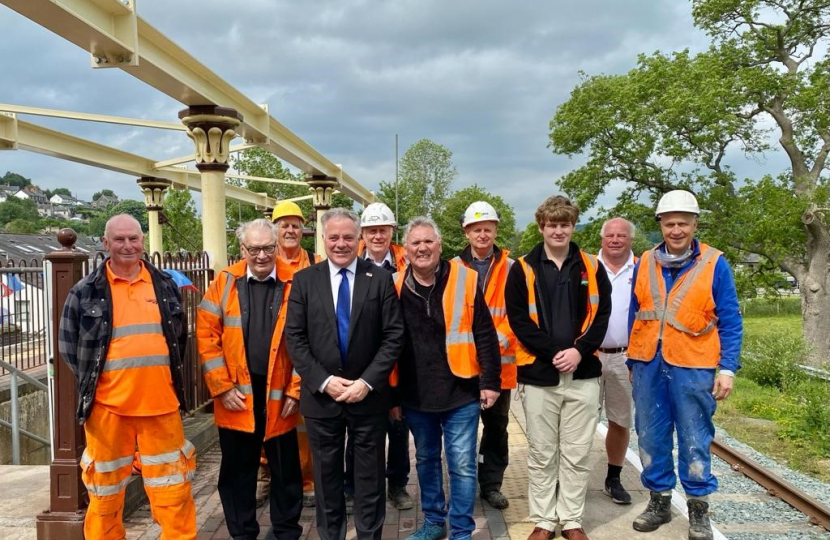 Simon Baynes MP - Corwen Station Visit