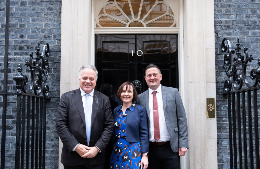 Simon Baynes MP with Caroline Tudor James and Ian Pope