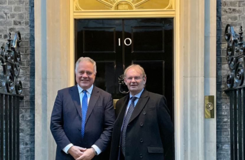 Simon and Clive Barnard at No 10 Downing Street