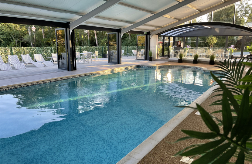 Swimming pool at the Plassey Holiday Park