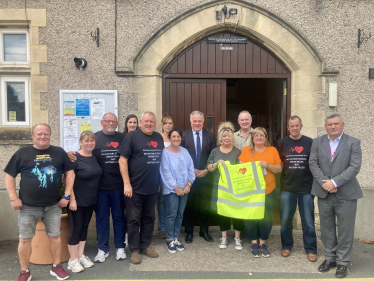 Simon Baynes MP with members of the Esclusham Community Group and Cllr Pritchard