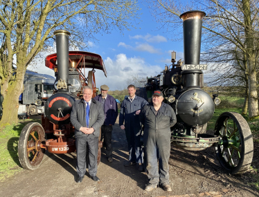 L-R Simon Baynes MP, Bill Lowe, Tom Attwood & Tony Seddon