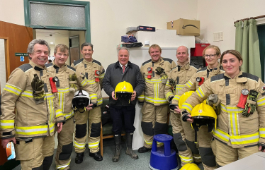 Simon Baynes MP with Corwen Firefighters