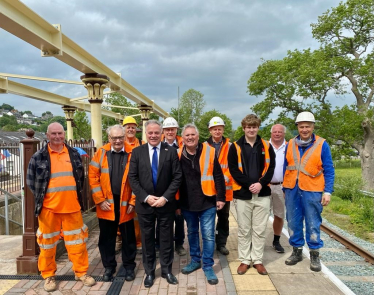 Simon Baynes MP - Corwen Station Visit