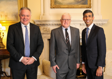 Simon Baynes MP with Brian Colley and the Prime Minister at No10 Downing Street