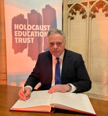 Simon Baynes MP Signs Holocaust Educational Trust Book of Commitment